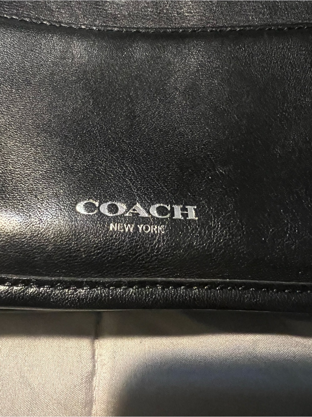 Coach Black Leather Crossbody with Tassel Charm - Picture 6 of 6